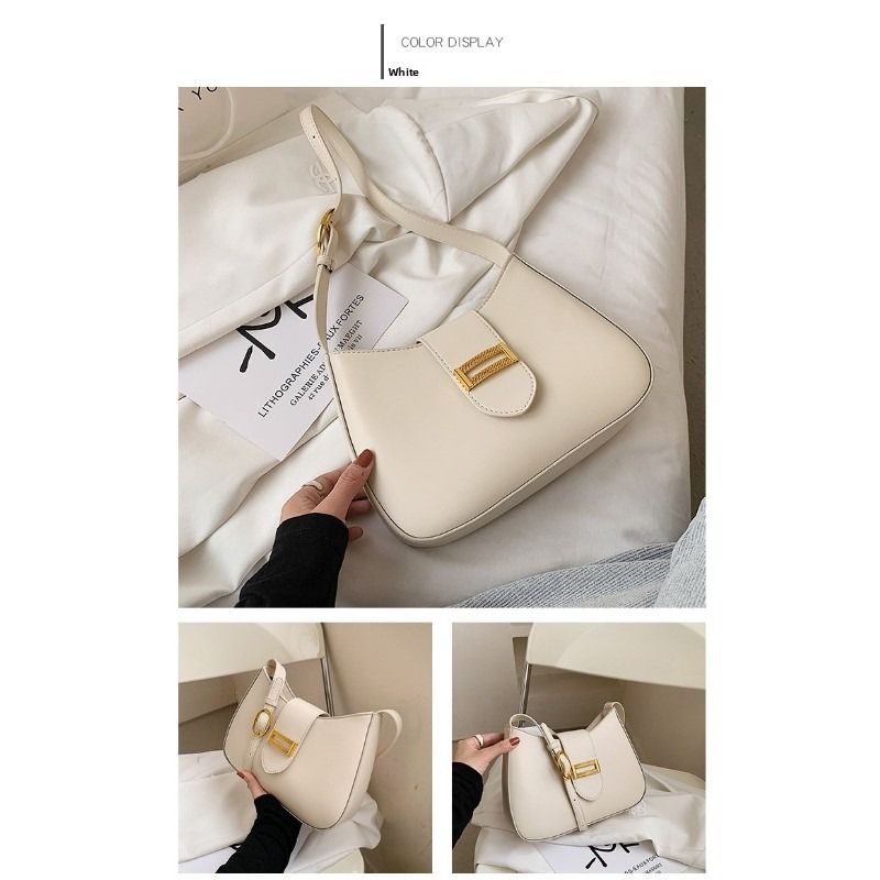 Elegante borsa a tracolla Hobo da donna, classica, piccola, in stile profumato, versatile borsa a mano autunno inverno_voghion.com