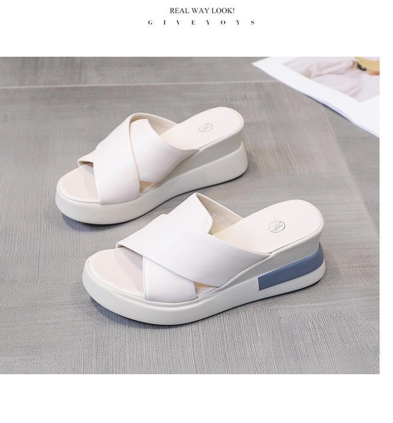 Bread Cool 2025 Summer Jaunas čības ar biezu apakšu, vienas līnijas sieviešu priedes kūka Slope Modes augstpapēžu sandales_voghion.com