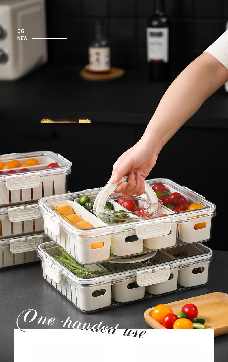 Japanische tragbare Aufbewahrungsbox für Lebensmittel in Camping-Obst-Mittagessen im Freien, Frühlingsausflug, Picknickbox_voghion.com