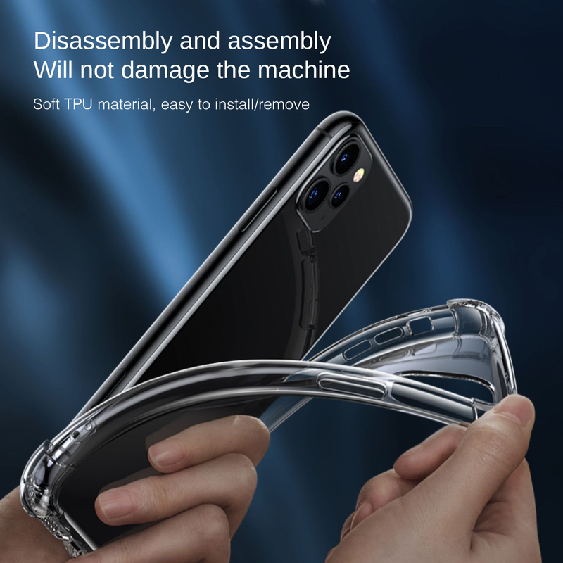 Custodia morbida trasparente antiurto per Per iPhone se 2020 XS 11 Pro MAX XR XS X 7 8 6 S Plus se2 Cover posteriore per telefono cellulare in silicone di lusso_voghion.com