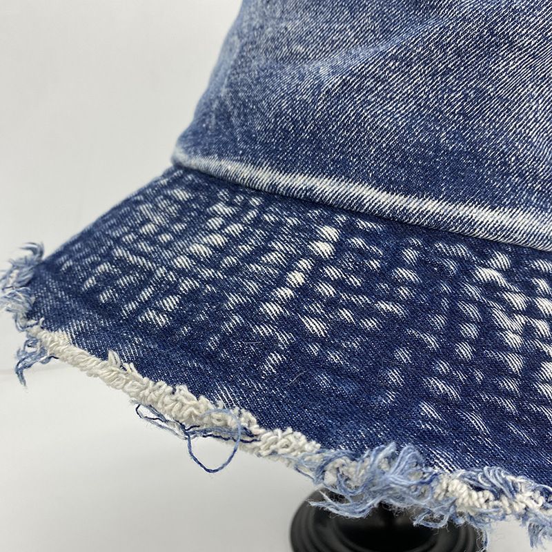 Damenhüte Frühling und Sommer New Denim Old Edge Kurze Krempe Fischerhut Sonnenschutz Einfacher Beckenhut Paar Eimerhut Weiblich_voghion.com