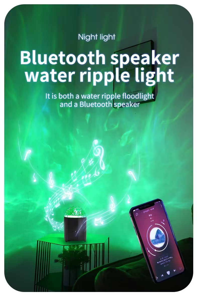 Explosive Home Very Beautiful Great Sound Quality Rechargeable Bluetooth Speaker Water Pattern Light_voghion.com