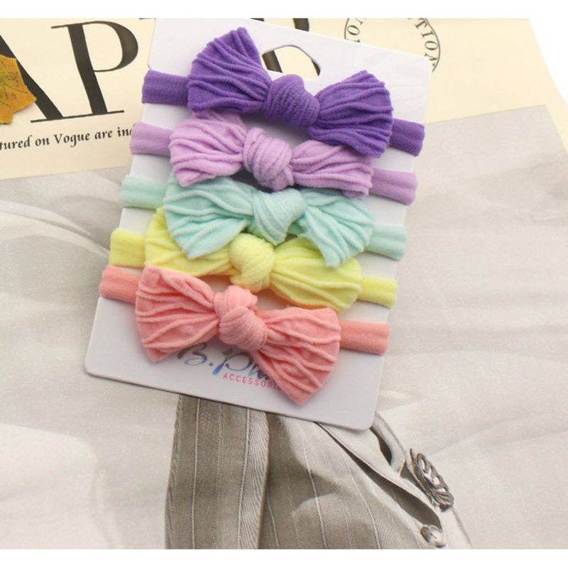 Towel Tie Mesh Knot 2025 New Colorful Hair Bands Butterfly Red Elastic Band For Ladies_voghion.com