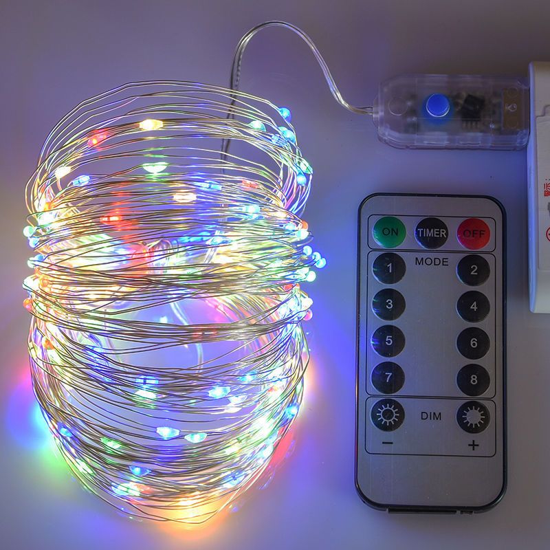 Remote Control LED Fairy Lights With 8 Modes – USB/Battery Powered Copper Wire String Lights, Waterproof For Christmas Decor, Wedding & Outdoor_voghion.com
