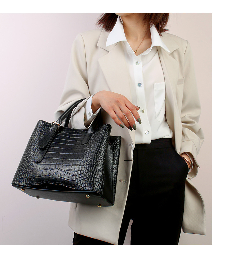 Borsa a mano con motivo a coccodrillo, borsa da donna, 2024, nuova borsa tote, borsa da pendolare, grande capacità, borsa da donna_voghion.com