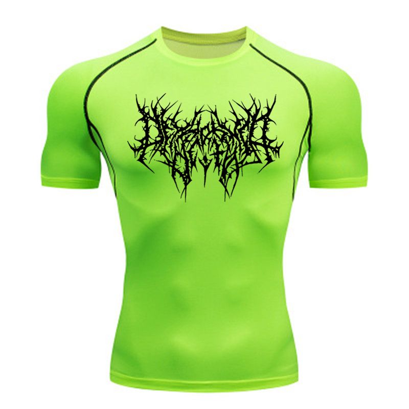 Heren T-shirt Heren Hardlopen Sport T-shirt Heren Compressie Fitness Tops Tee Snel DroogTight Training Gym Sport Hardlopen Shirts Jersey_voghion.com