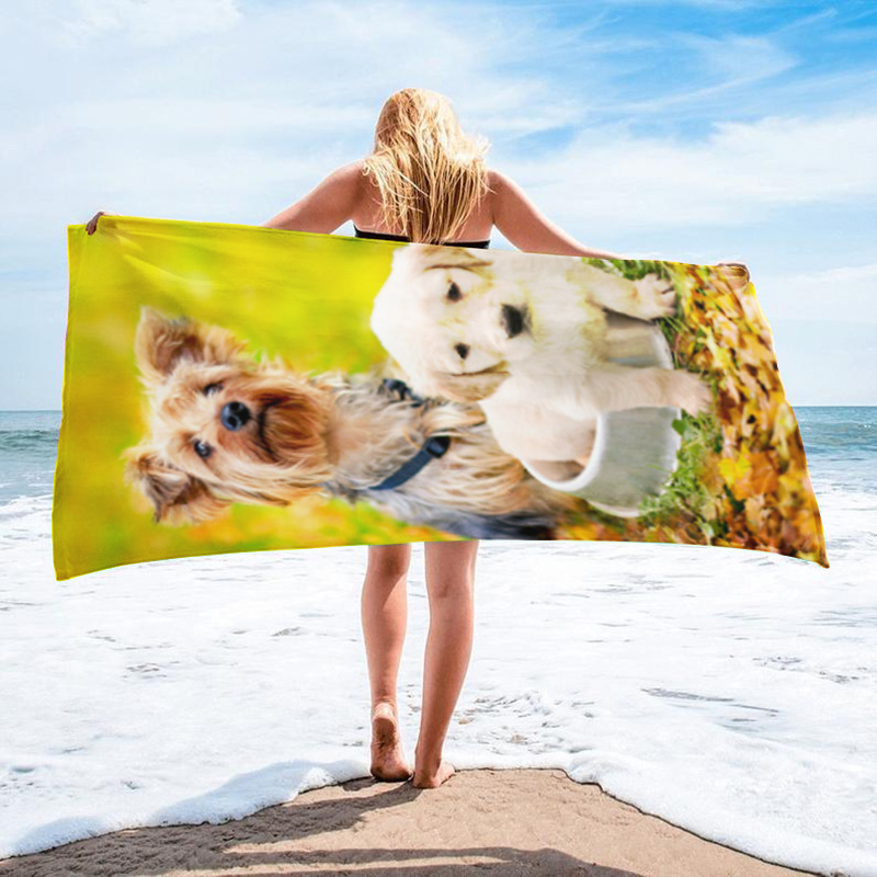 Bedrucktes Surfhandtuch, Strandtuch aus ultrafeinen Fasern, saugfähiges Strandtuch für Erwachsene_voghion.com