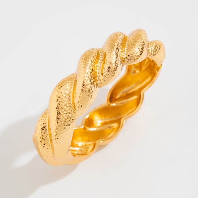Armband Punk Brede Armband Dames Zwaar Ontwerp Ring Overdreven Draad Twist Lijn Armband_voghion.com