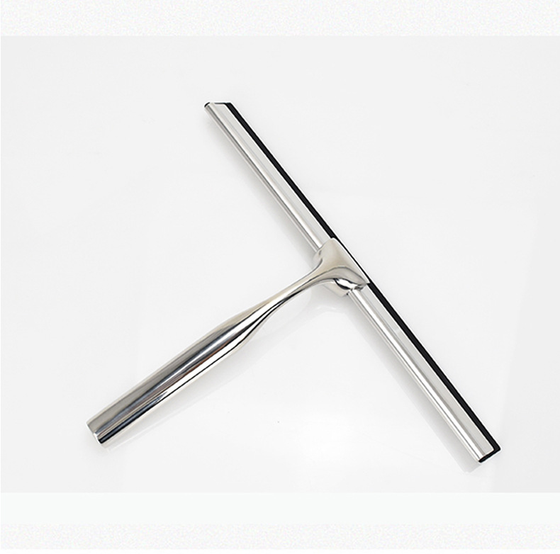 Limpiador de vidrios de 10 pulgadas para puertas de ducha, azulejos, pisos y espejos. Combinable con diferentes ganchos. Limpiador de vidrios plateado no poroso._voghion.com