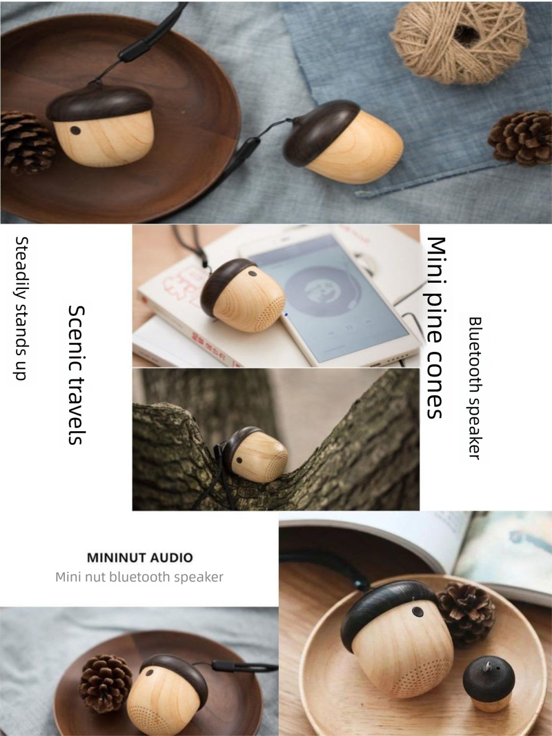 Mini Portable Nut Wireless Bluetooth Speaker Mobile Small Cannon Outdoor Hiking Travel Subwoofer_voghion.com