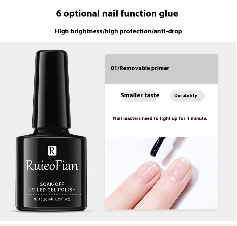 Adhésif pour vernis à ongles 7,3 ml Résine adhésive de couleur Adhésif de photothérapie Adhésif fonctionnel Renfort de couche d'étanchéité Adhésif inférieur_voghion.com