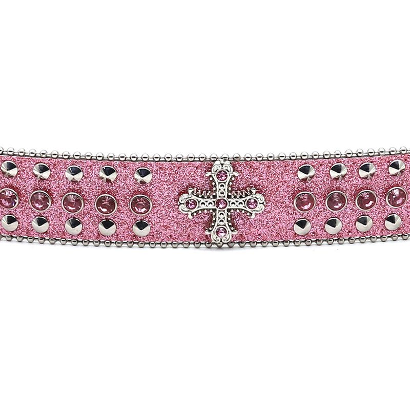 Ceinture pour homme ornée de strass et de cristaux, tendance mode européenne et américaine, style Y2K. Accessoires : ceinture pour homme._voghion.com