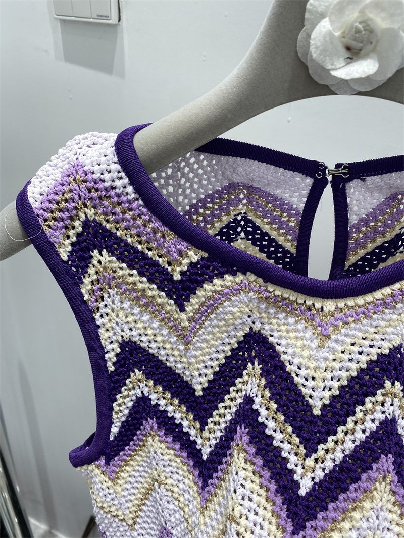 Conjunto de dos piezas de ropa para mujer, con estampado de ondas de colores contrastantes, fino, sexy, a rayas de colores, informal, de seda helada_voghion.com