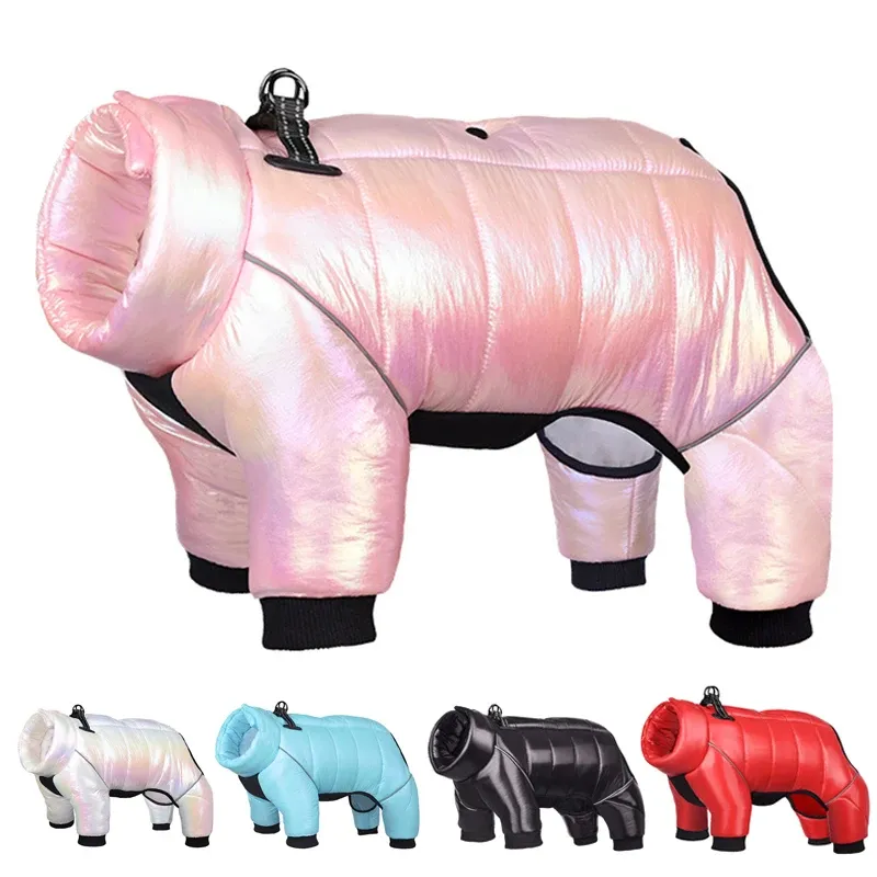 Giacca invernale impermeabile per cani di piccola taglia, tuta con collare integrato per cuccioli, cappotto riflettente per animali domestici, di PawParty Store_voghion.com