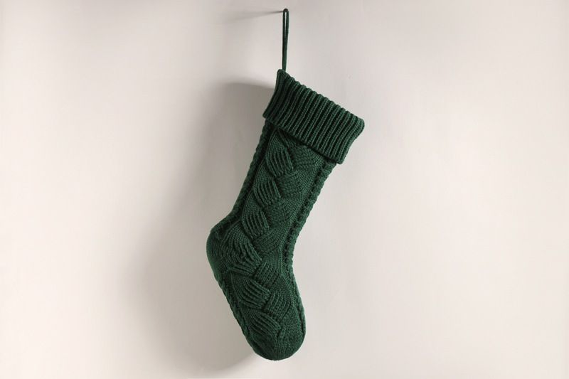 Knitted Christmas socks, yarn gift candy decoration bags, large banquet woven hanging accessories, socks and supplies_voghion.com