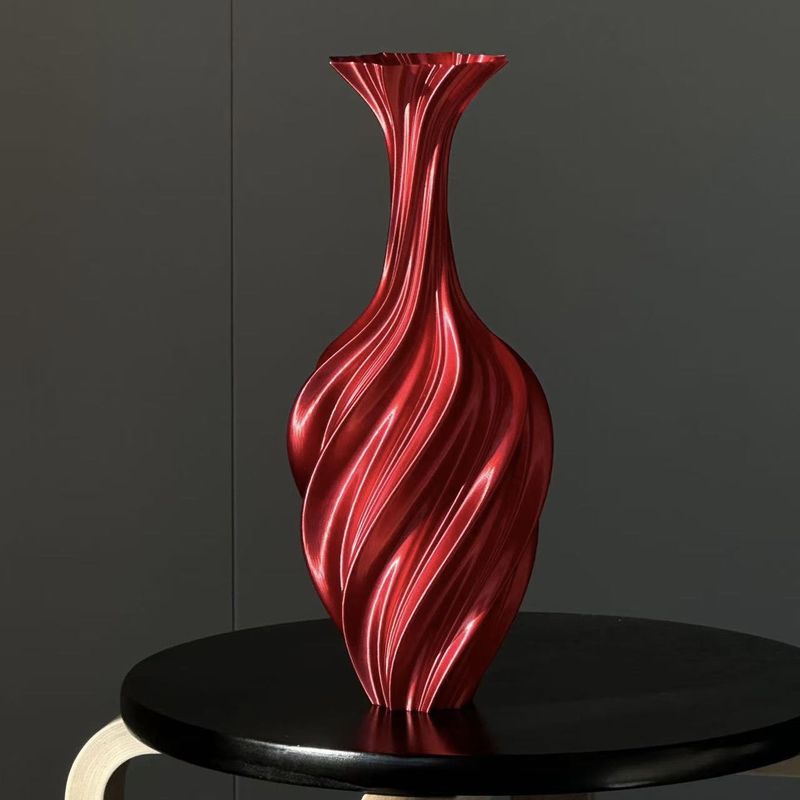 Nuevo jarrón abstracto artístico con arreglo floral retro retorcido, adorno decorativo de estilo simple, ligero y de lujo._voghion.com