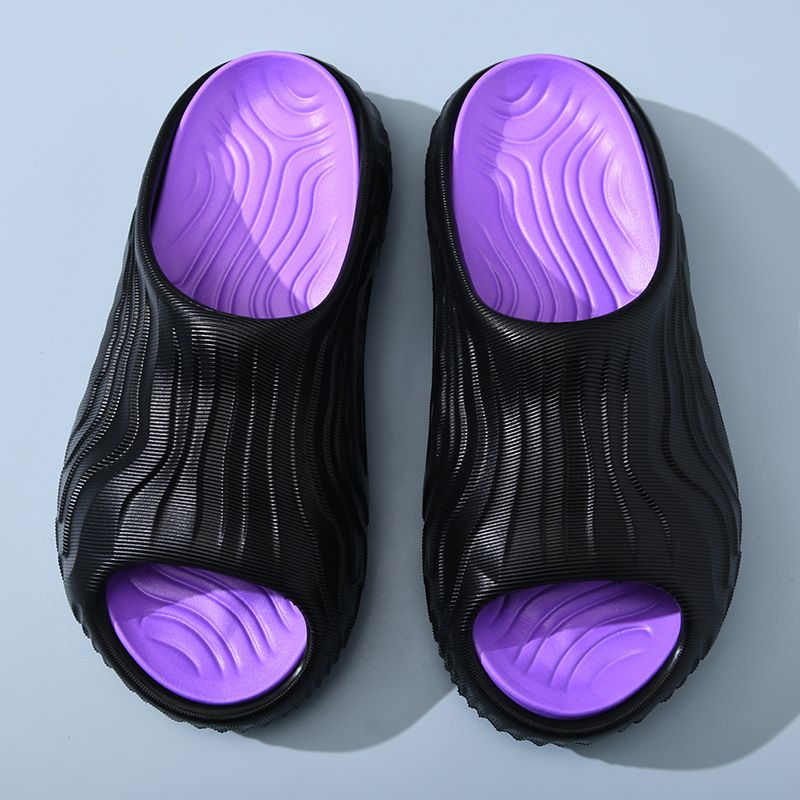 Sandali da spiaggia da uomo, con punta aperta, traspiranti e antiscivolo, con suola spessa bicolore, resistenti all'usura, in EVA per esterni_voghion.com