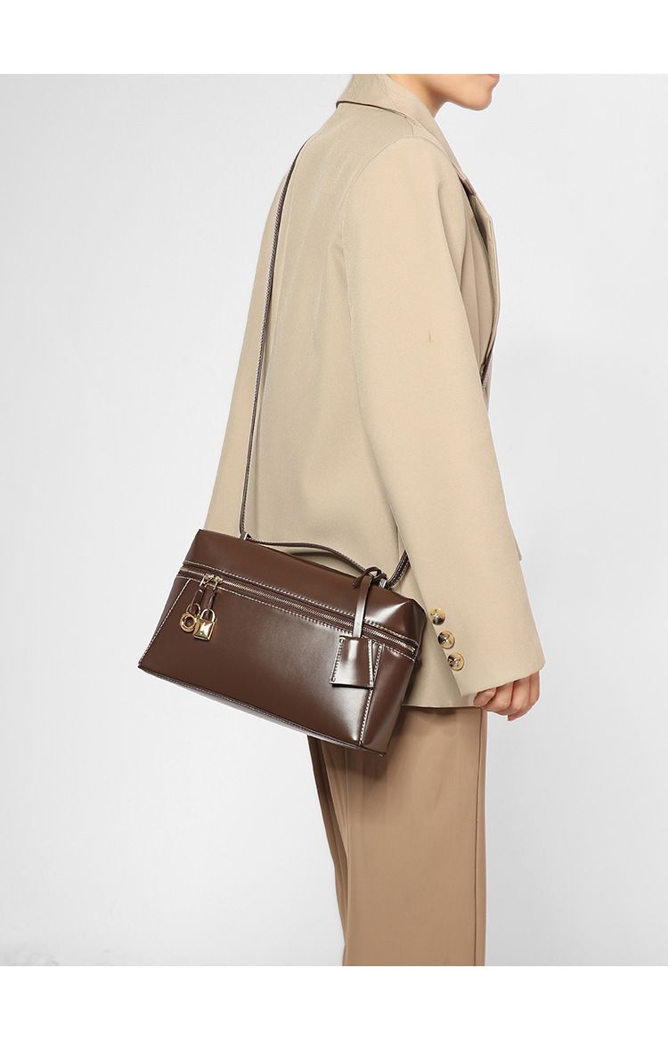 Sac à bandoulière rétro pour femme, niche portable, sac à lunch LP de même style, mode de haute qualité, simple et polyvalent_voghion.com