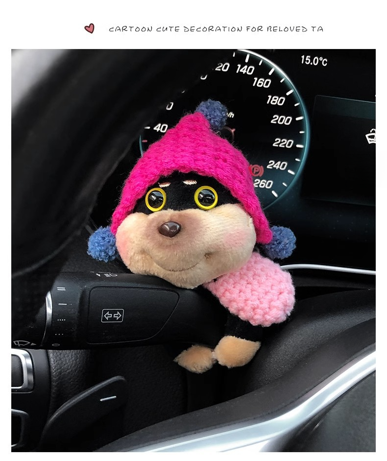 Niedliche Biene Hund Neue Auto Windschutzscheibe Dekoration Plüsch Puppe Wischer Universal Blinker Licht Für Frauen_voghion.com