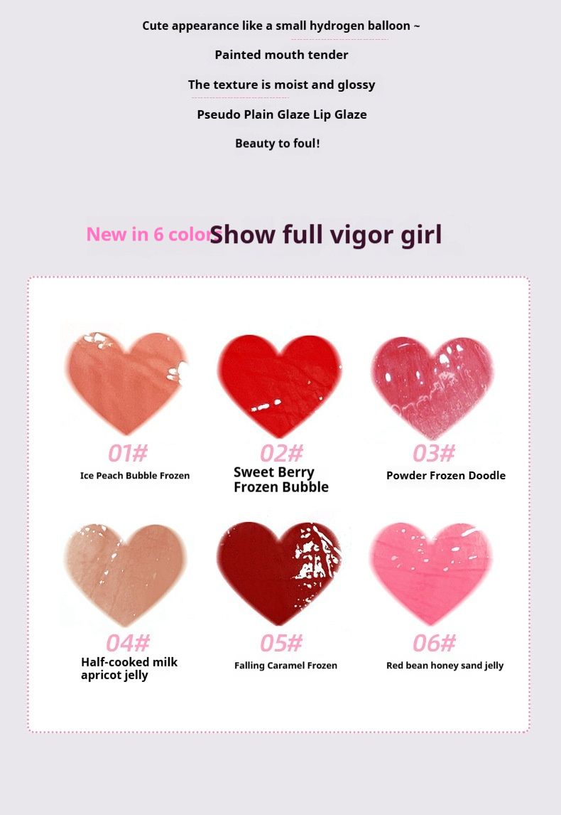 Peach Heart Mirror Lipstick Women's Lipsticks Makeup_voghion.com