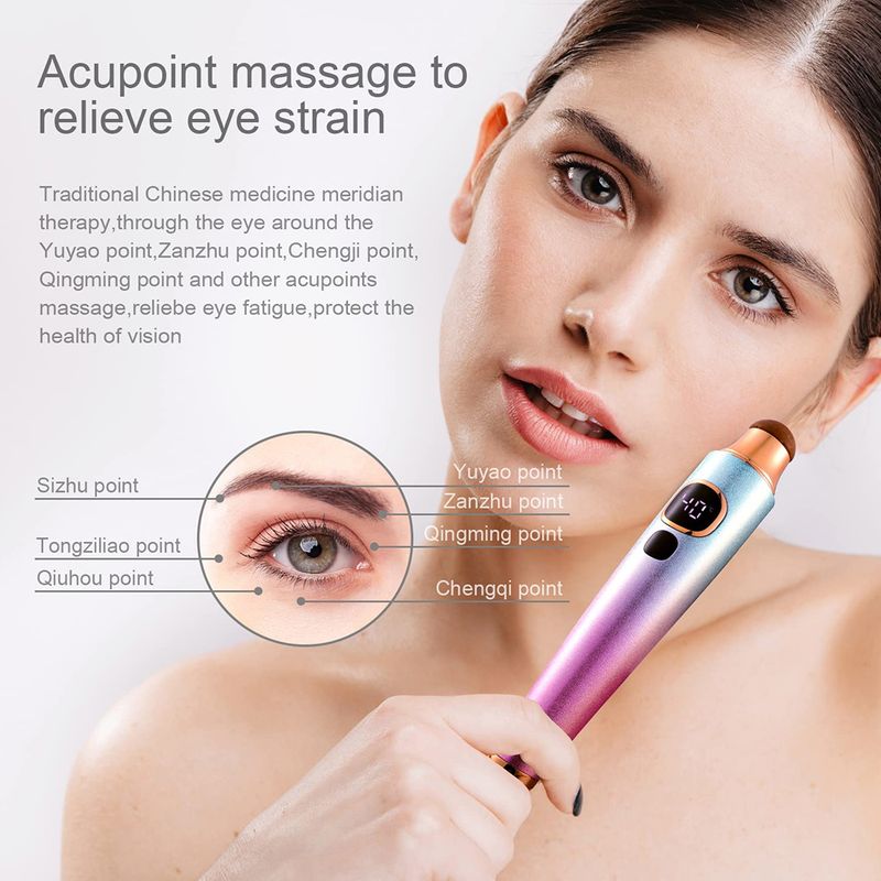 Masażer do oczu z podgrzewaną igłą kamienną Anti Aging Usuń cienie pod oczami Terapia akupunkturowa Piękno Pielęgnacja skóry oczu Narzędzia do masażu wibracyjnego_voghion.com