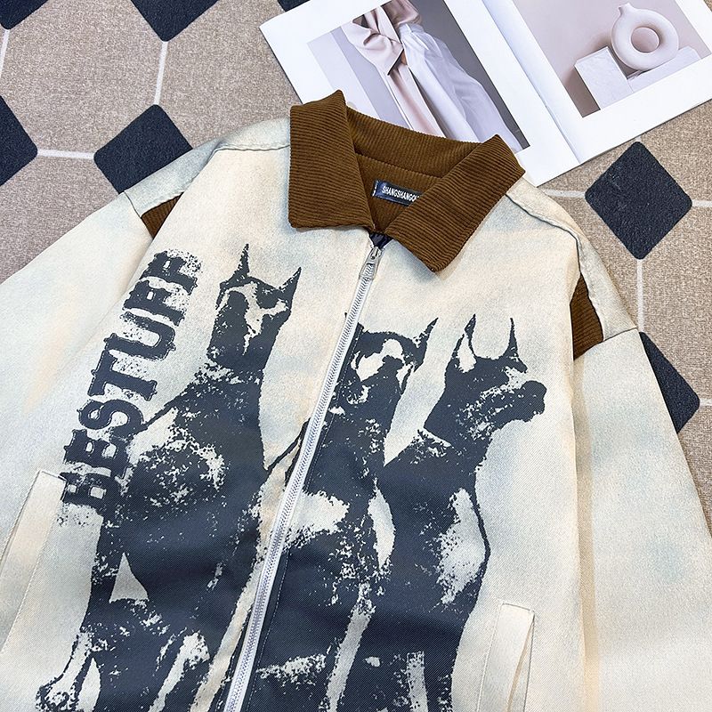 Retro Oversized Quilted Jacket – Unisex Vintage Coat (High Street Style, Heavyweight Warmth)_voghion.com