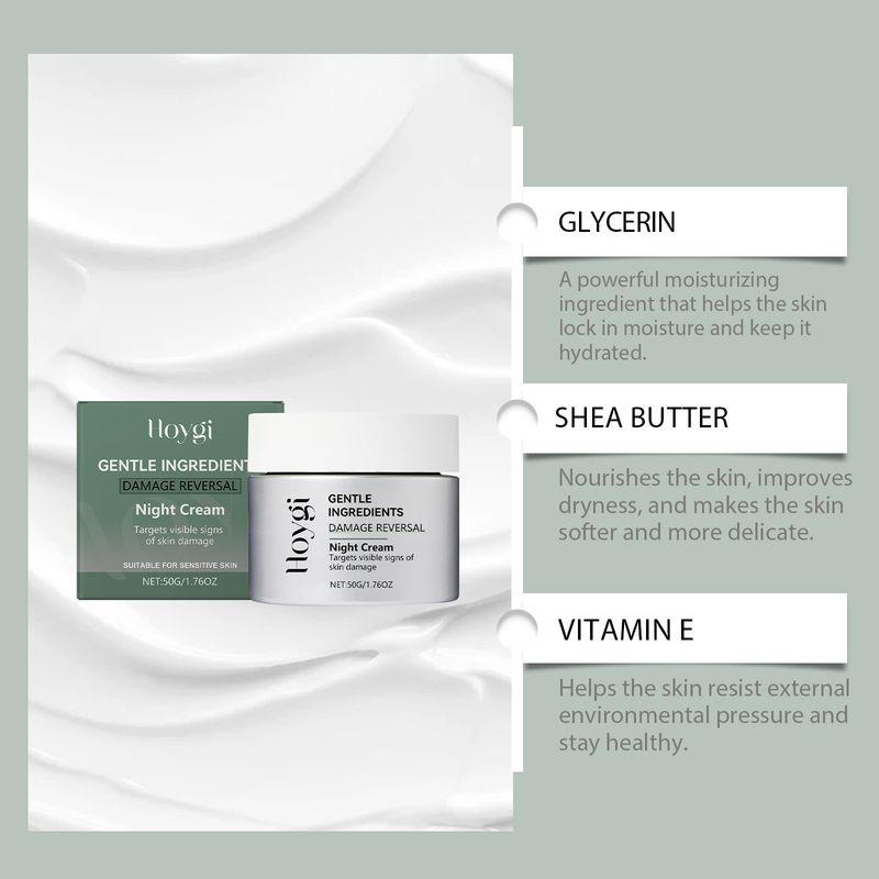 Hoygi Moisturizing&Firming Cream Night Care Skin Elasticity, Moisture Locking, Smooth, Delicate And Firming Face Cream_voghion.com