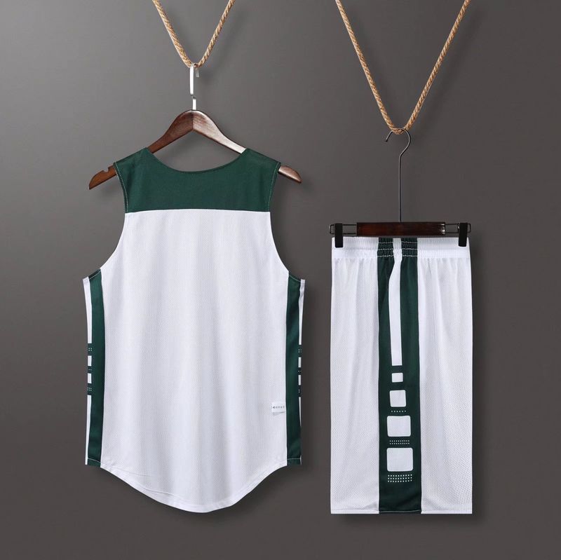 Double sided basketball suit, men's game sports team adult training uniform, printed vest, double-sided jersey_voghion.com