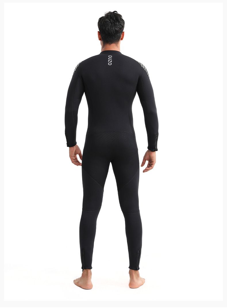 3mm Men Long Sleeve Thickened Cold-proof Warm Diving Women One-piece Sunscreen Snorkeling Surfing Suit Hooded_voghion.com