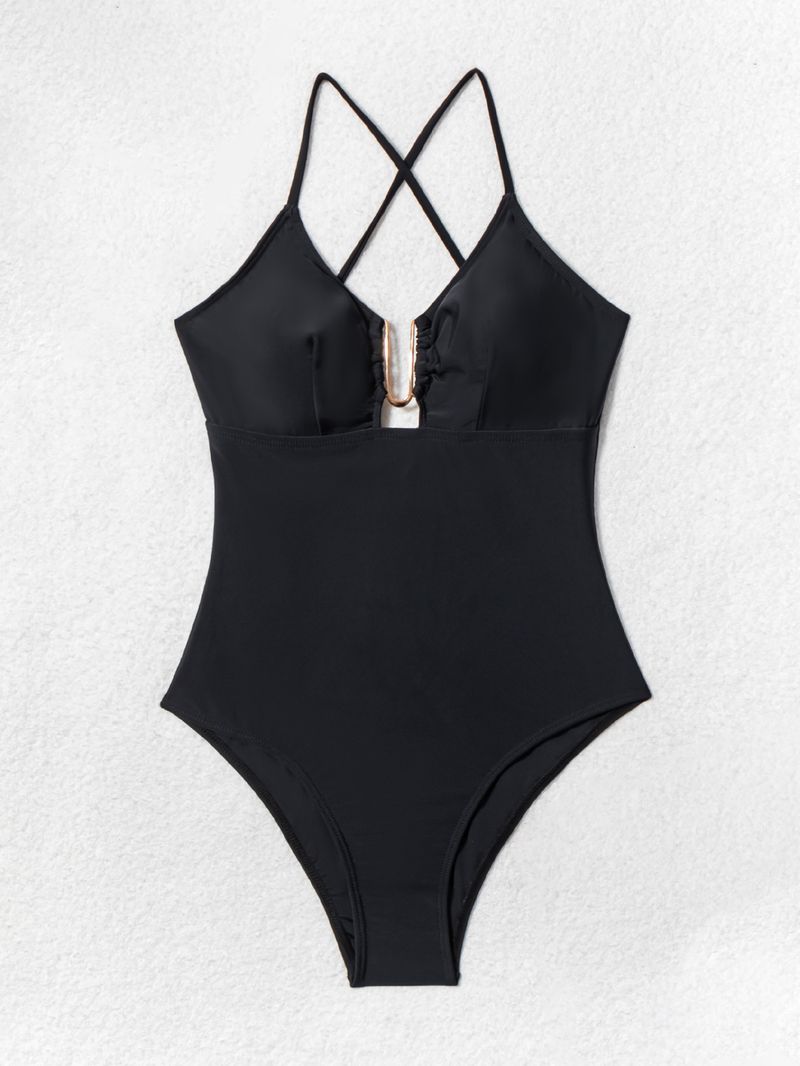 Damenbekleidung Neuer konservativer Einteiler Damen-Badeanzug Hot Spring Sexy schwarzer enger Bikini-Badeanzug_voghion.com