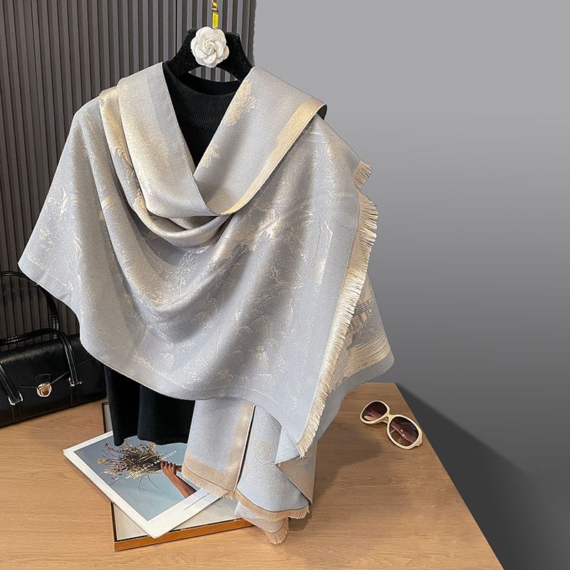Sciarpa calda spessa nuova in cashmere e tencel di cotone a doppia faccia per l'autunno e l'inverno per l'aria condizionata delle donne_voghion.com