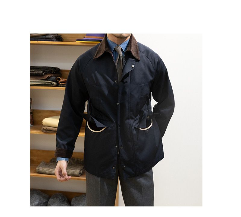 Men's Clothing Retro Khaki Waterproof Windbreaker Jacket Autumn And Winter Casual Men's Corduroy Lapel Gentleman Jacket_voghion.com