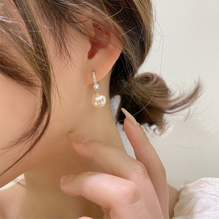 Orecchini pendenti con perle da donna Sier VENUS Gioielli alla moda Accessori semplici per ragazze da studente_voghion.com
