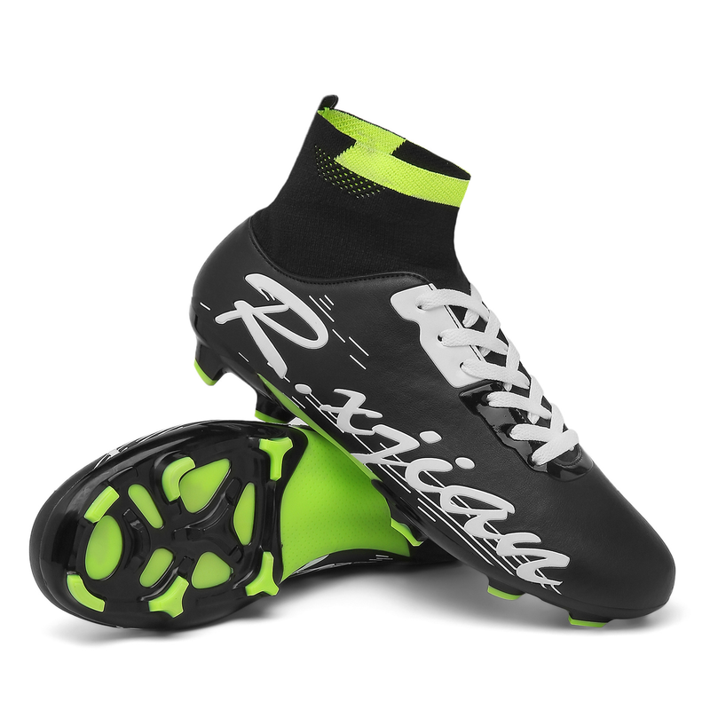 Long staple shoes for parent-child couples, size 36-46, outdoor grass competition football shoes, high top flying fabric_voghion.com