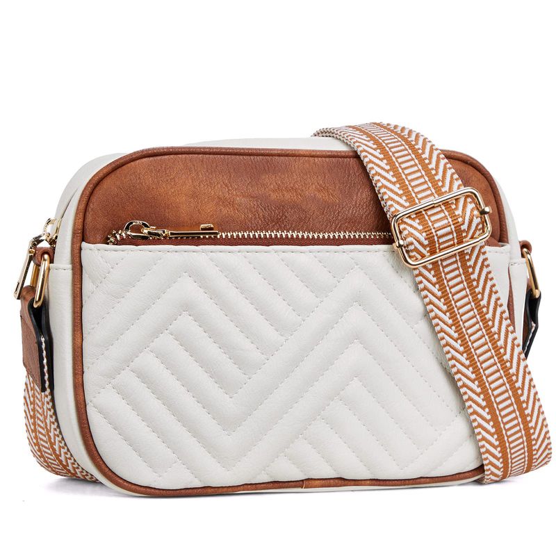 2024 New Crossbody Trendy Versatile Women's Shoulder Small Square Bag With Jacquard Strap_voghion.com