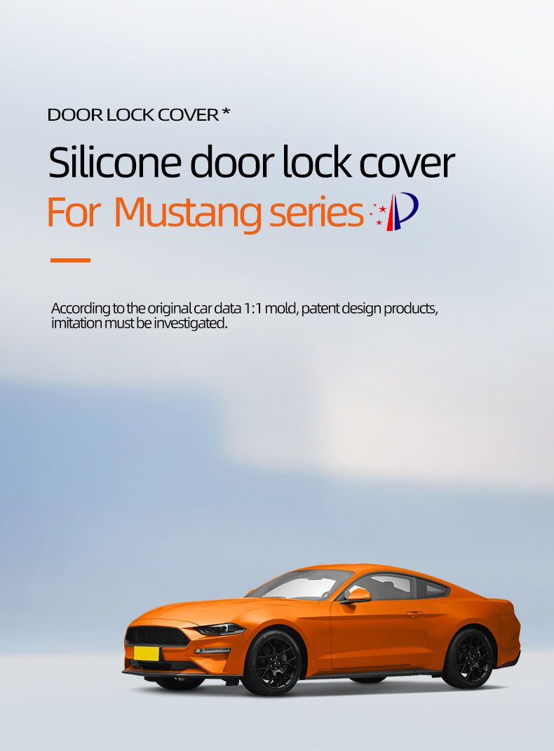 4 teile/satz Fall Schutz für Mustang Silikon Auto Türschloss Schutzhülle_voghion.com