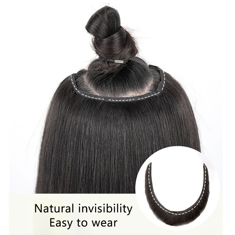 Parrucca Extension per capelli lunghi per donna Capelli medio lunghi a strati a forma di V con parrucca in fibra chimica naturale in un unico pezzo_voghion.com