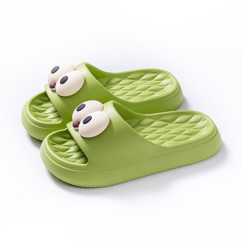 Ciabatte da donna con simpatici cartoni animati, suola morbida antiscivolo, da indossare sia all'interno che all'esterno, per uomo, divertenti, con grandi occhi, pantofole fresche._voghion.com