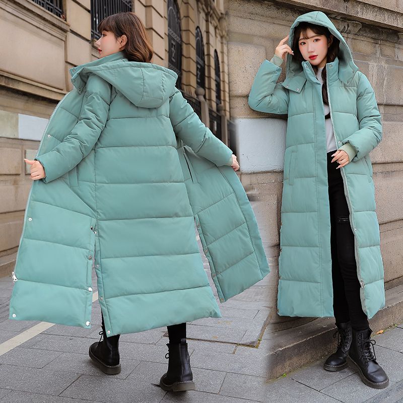 Women's Long Padded Coat With Hood, Oversized Winter Jacket, Warm Polyester Filling, Stylish Casual Outerwear For Women_voghion.com