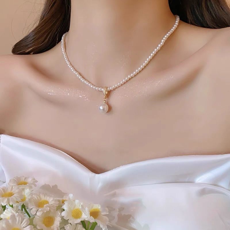 French Double-layer Pearl Necklace For Women, Light Luxury, Niche, High-end, Fashionable Accessories, Choker Neck,_voghion.com