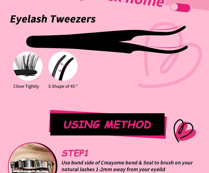 European and American cross border single cluster D curved hair false eyelashes exquisite gift box set DIY segmented natural thick eyelashes_voghion.com