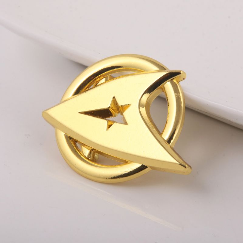 Star Trek Starship Travel Captain Rocket Alloy Brooch Badge_voghion.com