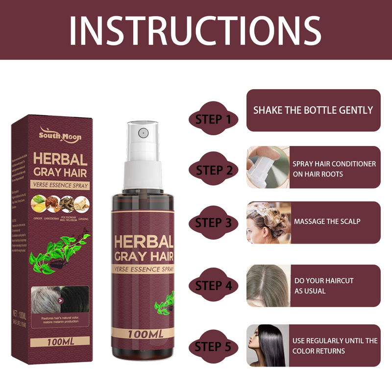 2024 most popular White to Black Ha Lotion Polygonum multiflorum Herbal essence Moisturizes protects white and turns black_voghion.com