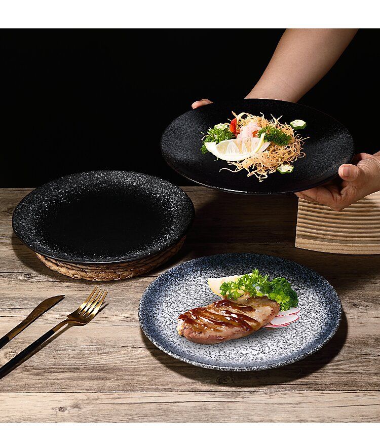 Piatto da bistecca, piatto da ristorante, piatto, ciotole e piatti, stoviglie in ceramica, piatto creativo, piatto da portata ..._voghion.com