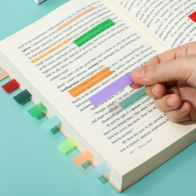 Yueda 40 Farbe Morandi Index Aufkleber Durchscheinendes Etikett Fluoreszierende Anzeige Post-it Notizen Student Supplies Transparenter Aufkleber_voghion.com