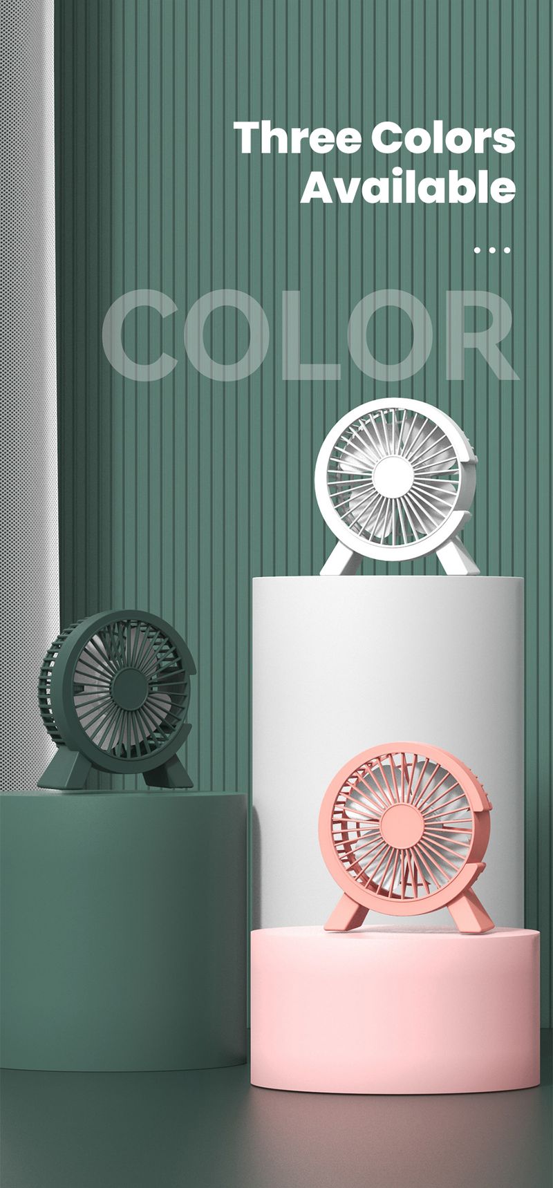 Mini ventilatore da tavolo portatile USB silenzioso piccolo per dormitorio studentesco, computer estivo, gadget, casa, ufficio, ricaricabile_voghion.com