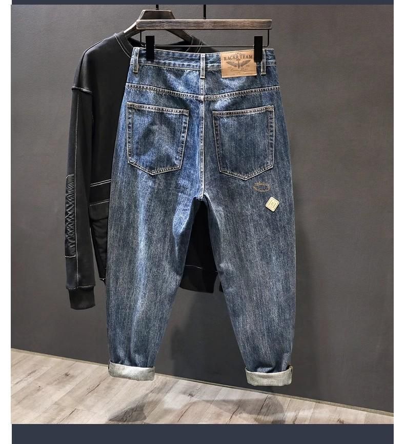 Herrenbekleidung Herren Lose Tapered Pants High Street Hübsche Jungen Retro Haremshose Herrenhose_voghion.com