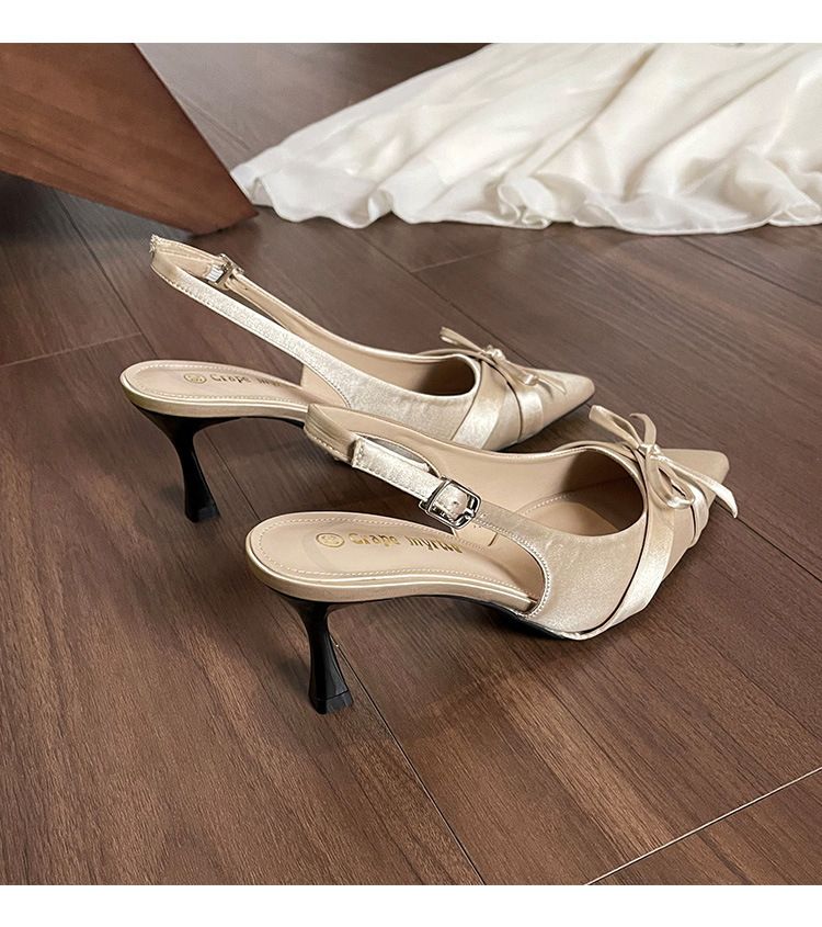 Chaussures d'été élégantes à bout pointu avec nœud en croix et fleurs, confortables et légères, à la mode_voghion.com