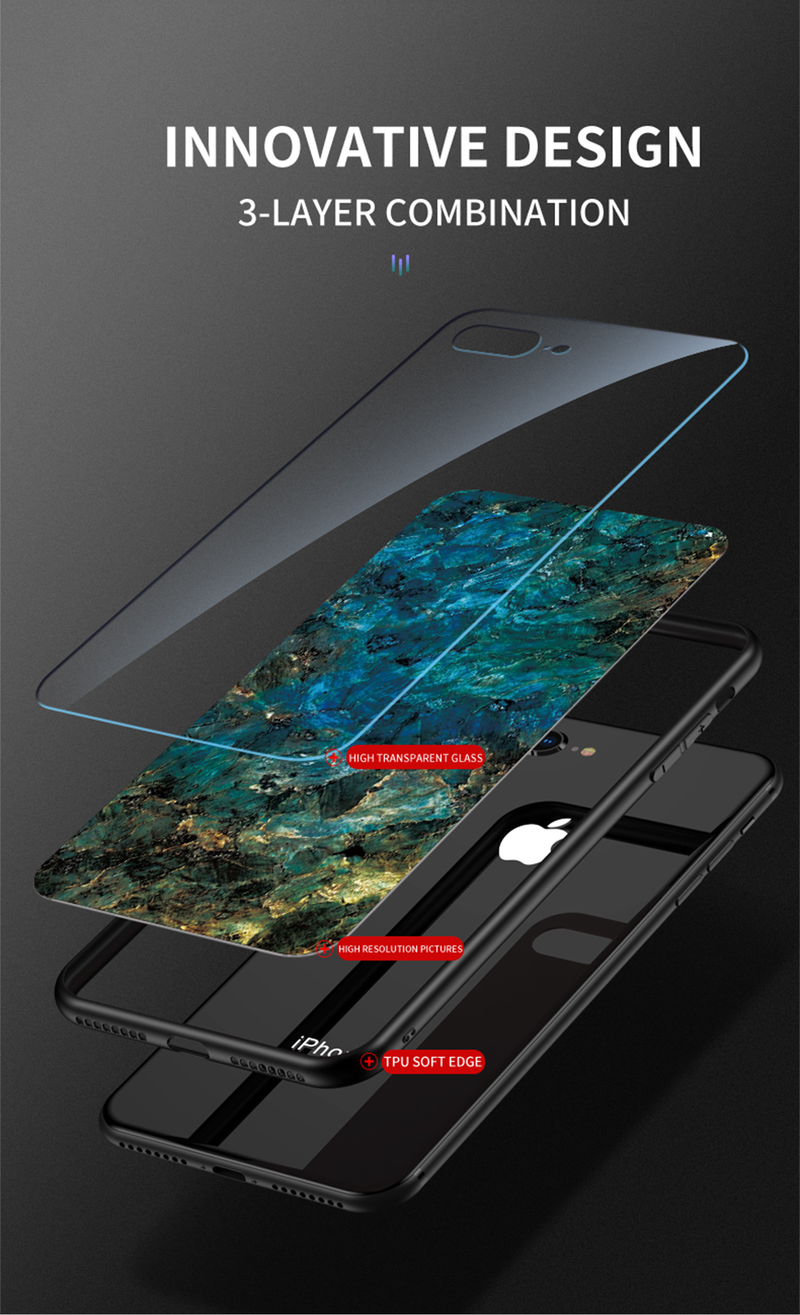 For VIVO Y97 Y93 Y95 Y81 Phone case Luxury Marble Glass Soft Silicone Frame Hard Cover For Y71 Y70S_voghion.com