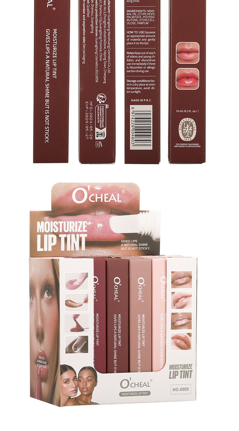 O'CHEAL Hydrating Lip Gloss - Moisturizing Shiny Water Gloss Waterproof Non-Stick Cup_voghion.com